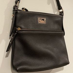 DOONEY & BOURKE BLACK LEATHER LETTER CARRIER BAG. BRAND NEW OUT OF DUST BAG!